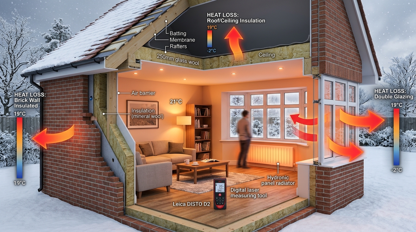 How to Calculate Room Heat Loss: A Step-by-Step Engineering Guide (BS EN 12831)